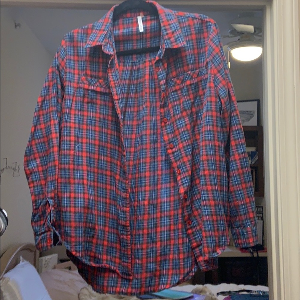 Plaid Button Down Top - image 1